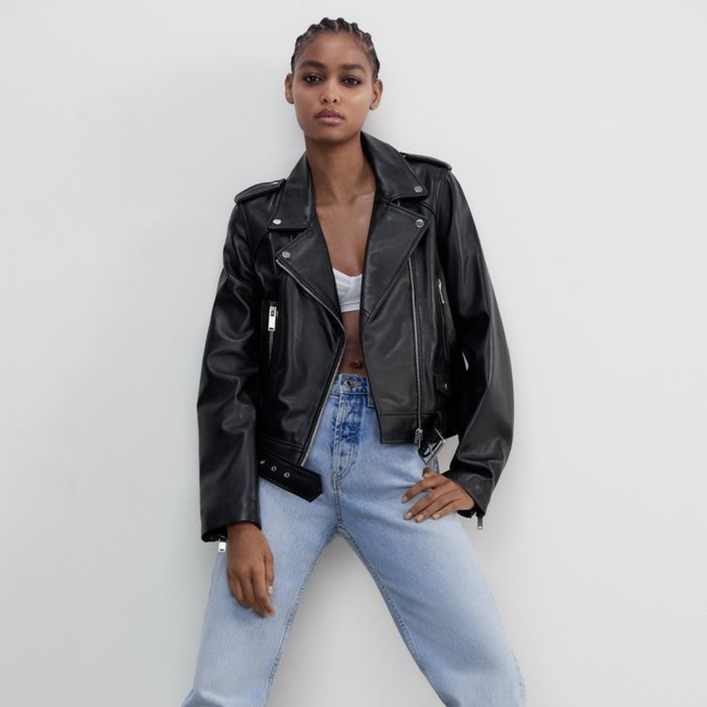 Zara Basic faux leather jacket